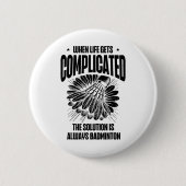 Funny Badminton Player Liebe Shuttle Design Button (Vorderseite)