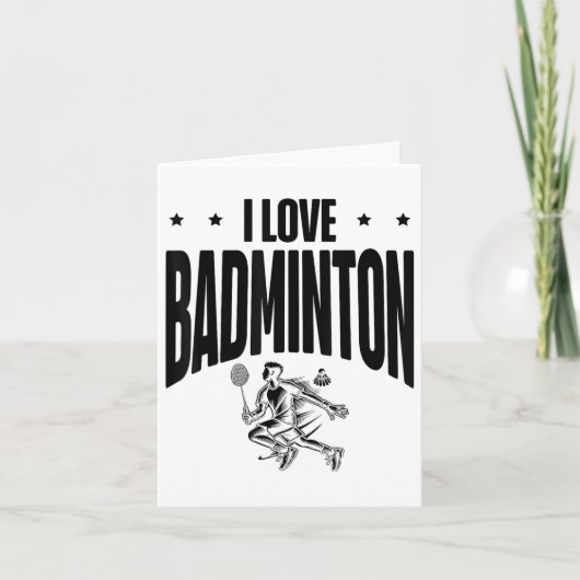 Funny Badminton Player Liebe Shuttle Design Karte (Vorderseite)