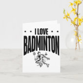 Funny Badminton Player Liebe Shuttle Design Karte (Gelbe Blume)