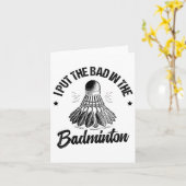 Funny Badminton Player Liebe Shuttle Design Karte (Gelbe Blume)