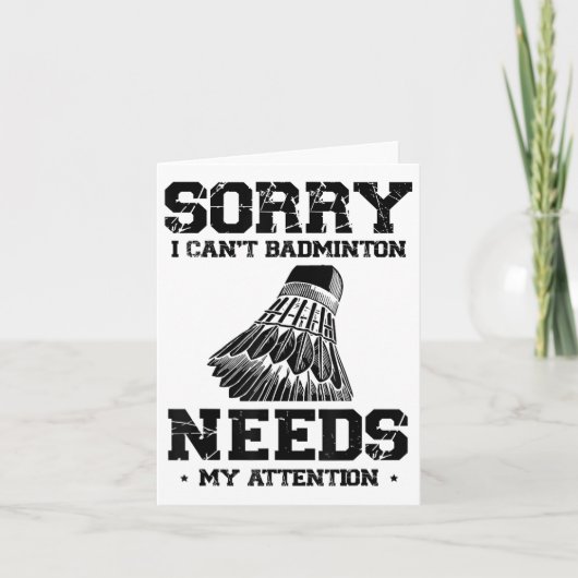 Funny Badminton Player Liebe Shuttle Design Karte (Vorderseite)
