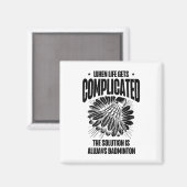 Funny Badminton Player Liebe Shuttle Design Magnet (Vorderseite/Rückseite)