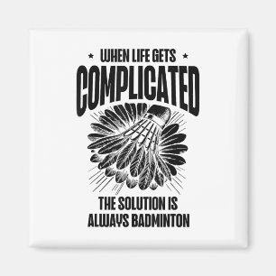 Funny Badminton Player Liebe Shuttle Design Magnet