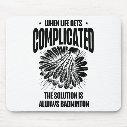 Funny Badminton Player Liebe Shuttle Design Mousepad (Vorne)