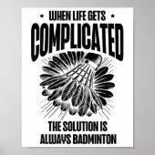 Funny Badminton Player Liebe Shuttle Design Poster (Vorne)