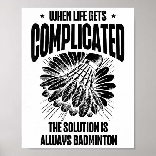 Funny Badminton Player Liebe Shuttle Design Poster (Vorne)