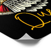 Funny Badminton Player Liebe Shuttle Design Poster (Ecke)