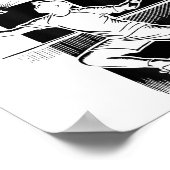 Funny Badminton Player Love Shuttle Design 1 Poster (Ecke)