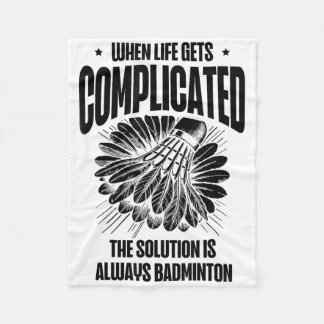 Funny Badminton Player Love Shuttle Design  Fleecedecke