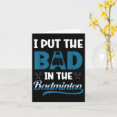 Funny Badminton Player Shuttle Badminton Lover Karte (Gelbe Blume)