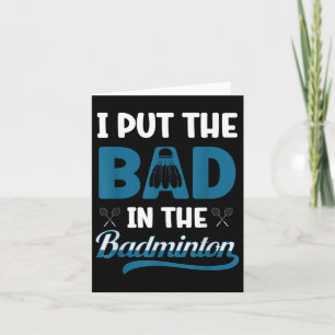 Funny Badminton Player Shuttle Badminton Lover Karte