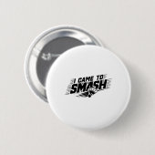 Funny Badminton Player Spaß Smash Shuttle 1 Button (Vorne & Hinten)