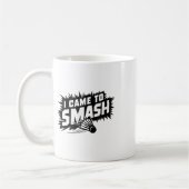 Funny Badminton Player Spaß Smash Shuttle Kaffeetasse (Links)