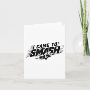 Funny Badminton Player Spaß Smash Shuttle Karte