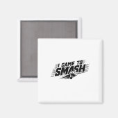 Funny Badminton Player Spaß Smash Shuttle Magnet (Vorderseite/Rückseite)