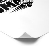 Funny Badminton Player Spaß Smash Shuttle Poster (Ecke)