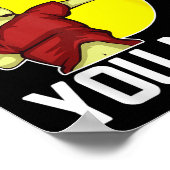 Funny Badminton Player You Blink, You Miss  Poster (Ecke)