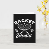 Funny Badminton Players Racket Scientist Karte (Gelbe Blume)