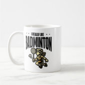Funny Badminton Racket Lover Design Kaffeetasse (Links)