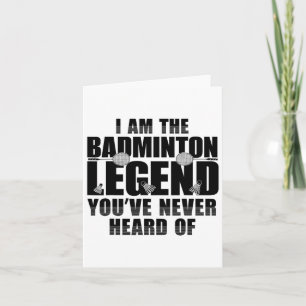 Funny Badminton Shirt Men Women Badminton Player 1 Karte