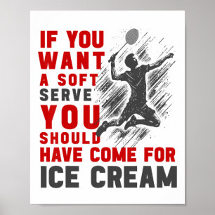 Funny Badminton Shirt Men Women Badminton Player 4 Poster