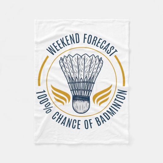 Funny Badminton Shirt Men Women Badminton Player 7 Fleecedecke (Vorderseite)