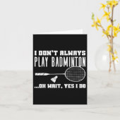 Funny Badminton Shirt Men Women Badminton Player Karte (Gelbe Blume)