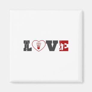 Funny Badminton Shirt Women Badminton Player 1 Magnet