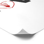 Funny Badminton Shirt Women Badminton Player 1 Poster (Ecke)