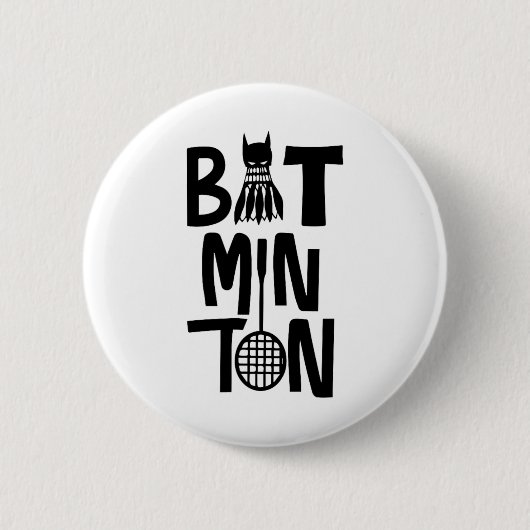 Funny Badminton Shuttle Button (Vorderseite)