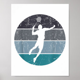 Funny Badminton Shuttle für Männer Frauen Retro Vi Poster