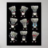 Funny Badminton Shuttle Player Design Männer Fraue Poster (Vorne)