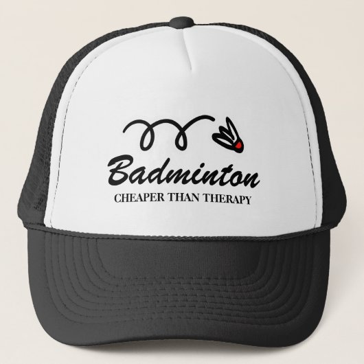 Funny badminton Shuttlecosport Trucker Hat Truckerkappe (Vorderseite)