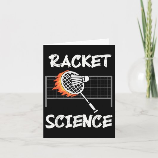Funny Badminton Spaß Racket Science Shuttle Sport Karte (Vorderseite)
