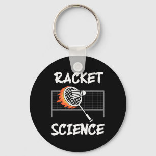 Funny Badminton Spaß Racket Science Shuttle Sport Schlüsselanhänger