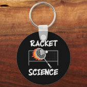 Funny Badminton Spaß Racket Science Shuttle Sport Schlüsselanhänger (Vorderseite)