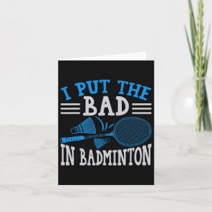 Funny Badminton Spaß Smash Shuttle Birdie Sport 1 Karte