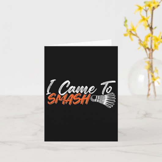 Funny Badminton Spaß Smash Shuttle Birdie Sport 1 Karte (Gelbe Blume)