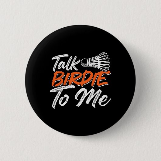 Funny Badminton Spaß Smash Shuttle Birdie Sport 8 Button (Vorderseite)