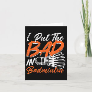 Funny Badminton Spaß Smash Shuttle Birdie Sport _ Karte