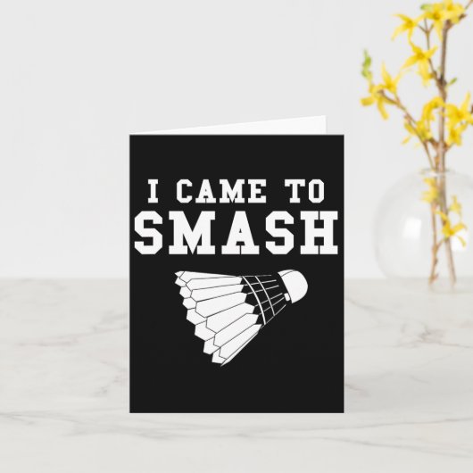 Funny Badminton Spaß Smash Shuttle Zitat Karte (Gelbe Blume)
