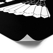 Funny Badminton Spaß Smash Shuttle Zitat Poster (Ecke)