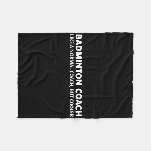 Funny Badminton Trainer Definition Badminton Coach Fleecedecke (Vorderseite (Horizontal))