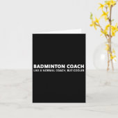 Funny Badminton Trainer Definition Badminton Coach Karte (Gelbe Blume)