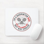Funny Badminton Vater Shirt Men Badminton Player 2 Mousepad (Mit Mouse)