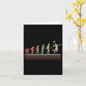 Funny Badminton Vintage Retro-Evolution Karte (Gelbe Blume)