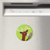 Funny Badminton Weihnachts-Kleine Geschenk Magnet (In Situ (Geschirrspüler))