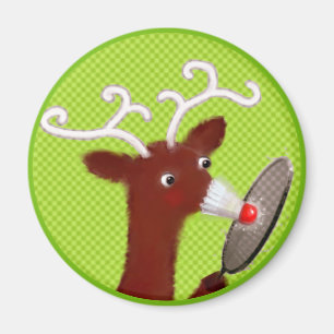 Funny Badminton Weihnachts-Kleine Geschenk Magnet