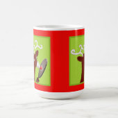 Funny Badminton Weihnachtskaffee Tasse (Mittel)