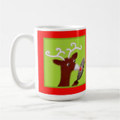 Funny Badminton Weihnachtskaffee Tasse (Links)